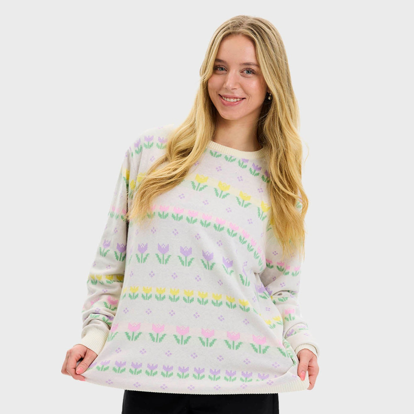 The Easter Lily Easter Sweater – Women