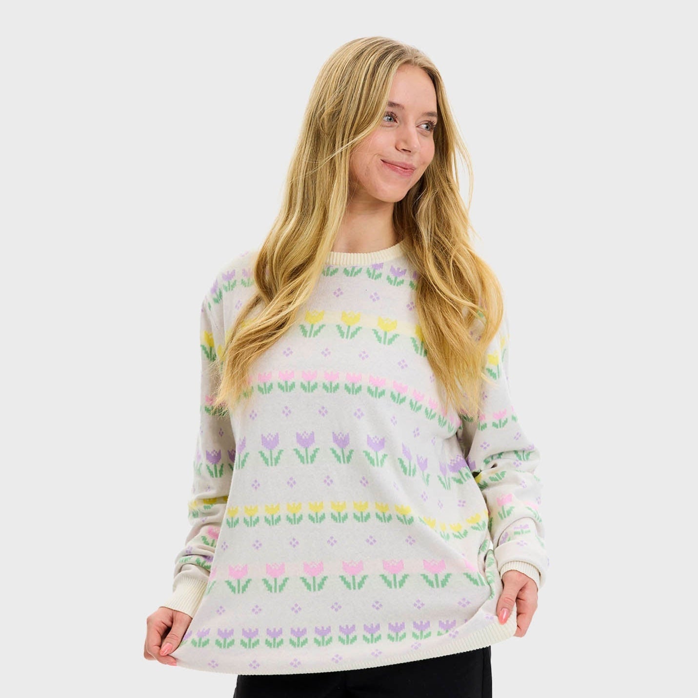 The Easter Lily Easter Sweater – Women