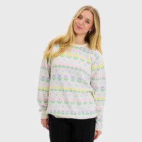The Easter Lily Easter Sweater – Women