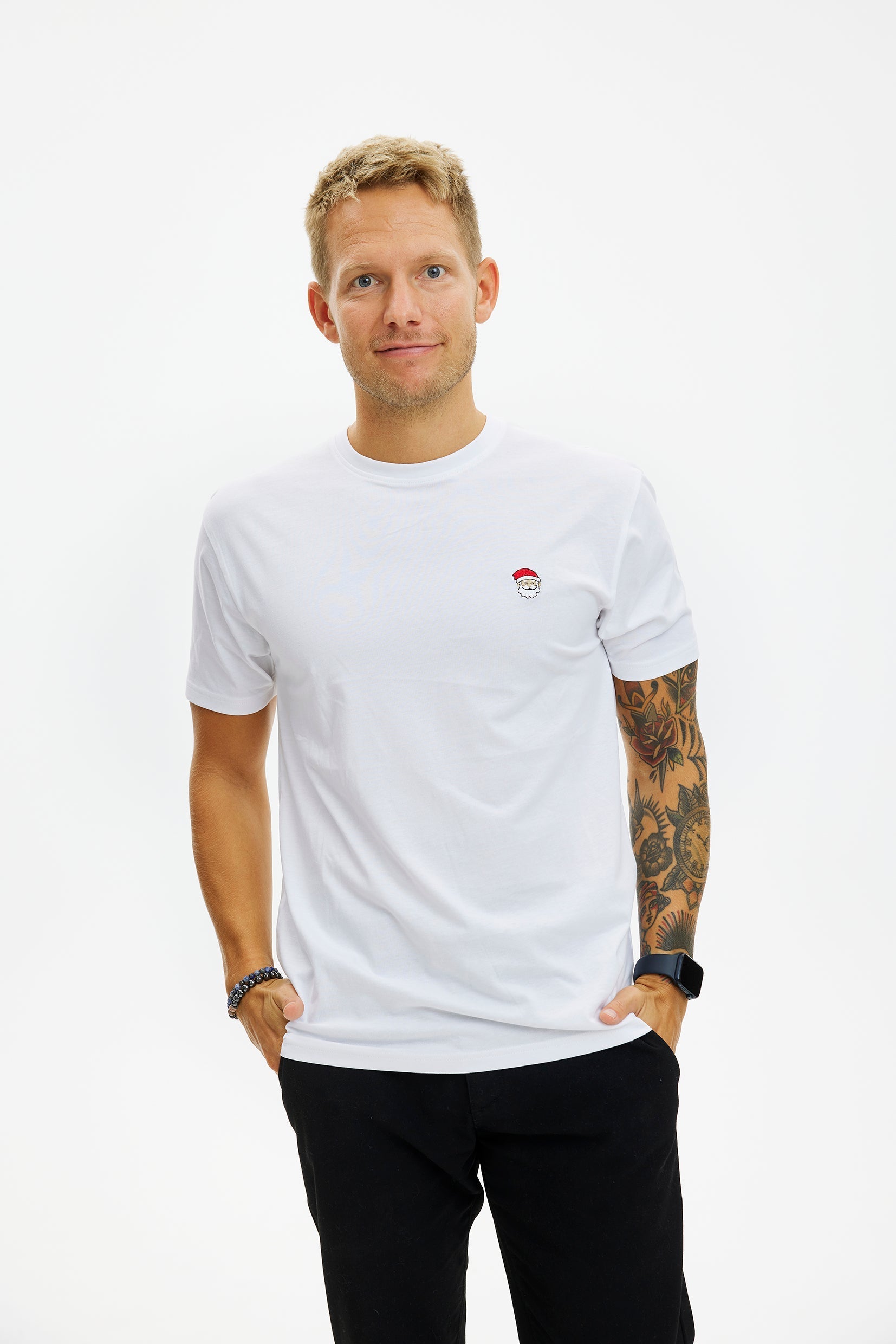 The Santa Claus T-shirt white - Herre