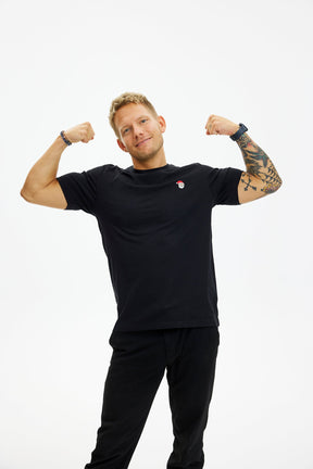 The Santa Claus T-shirt black - Herre