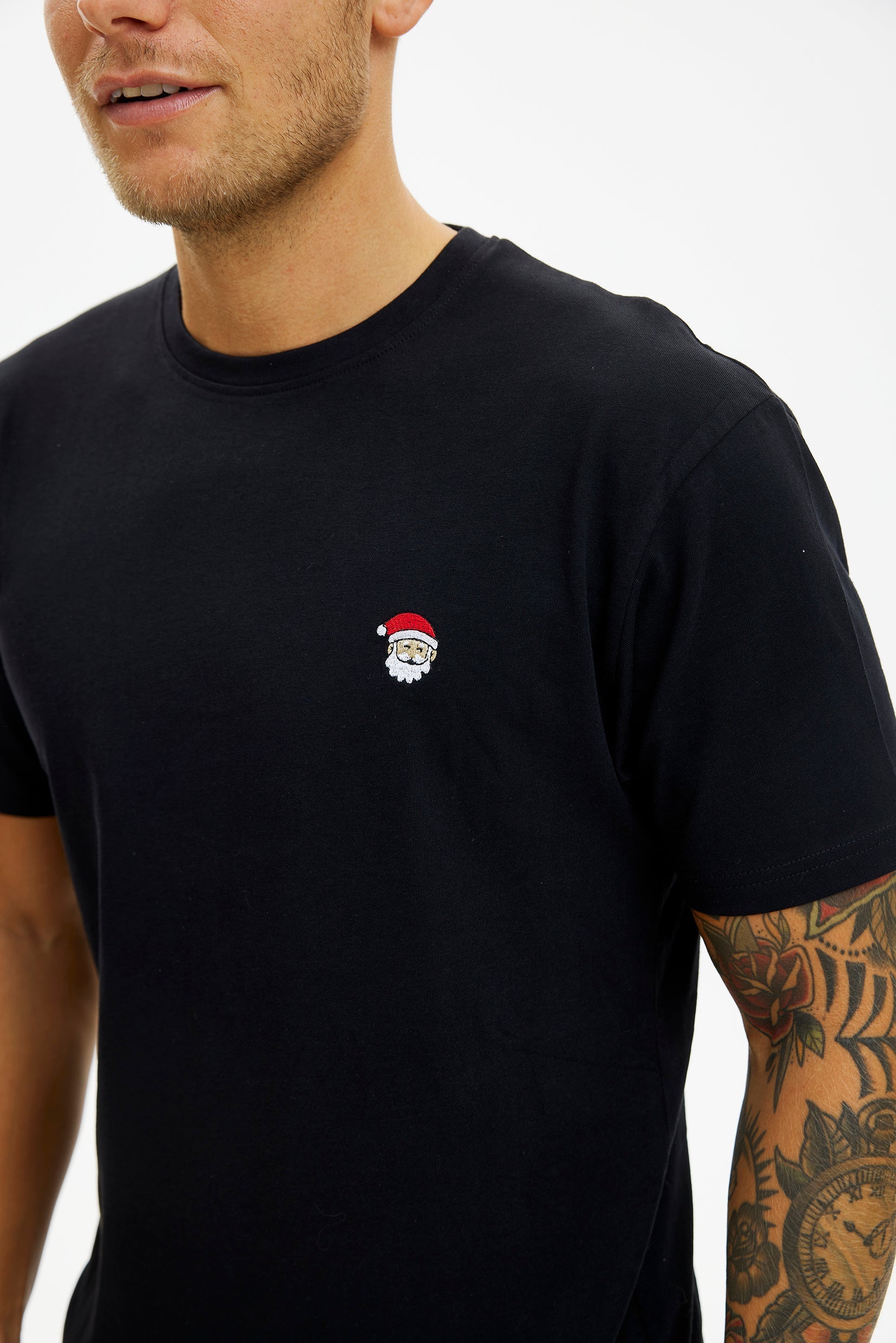 The Santa Claus T-shirt black - Herre