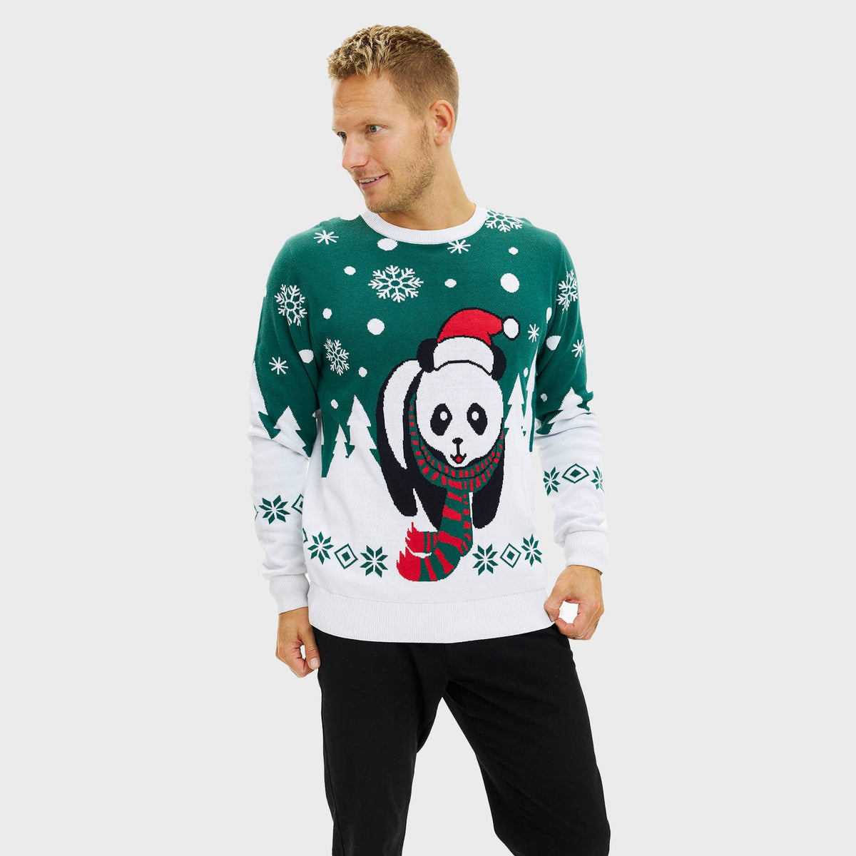 Panda Christmas Sweater – Men