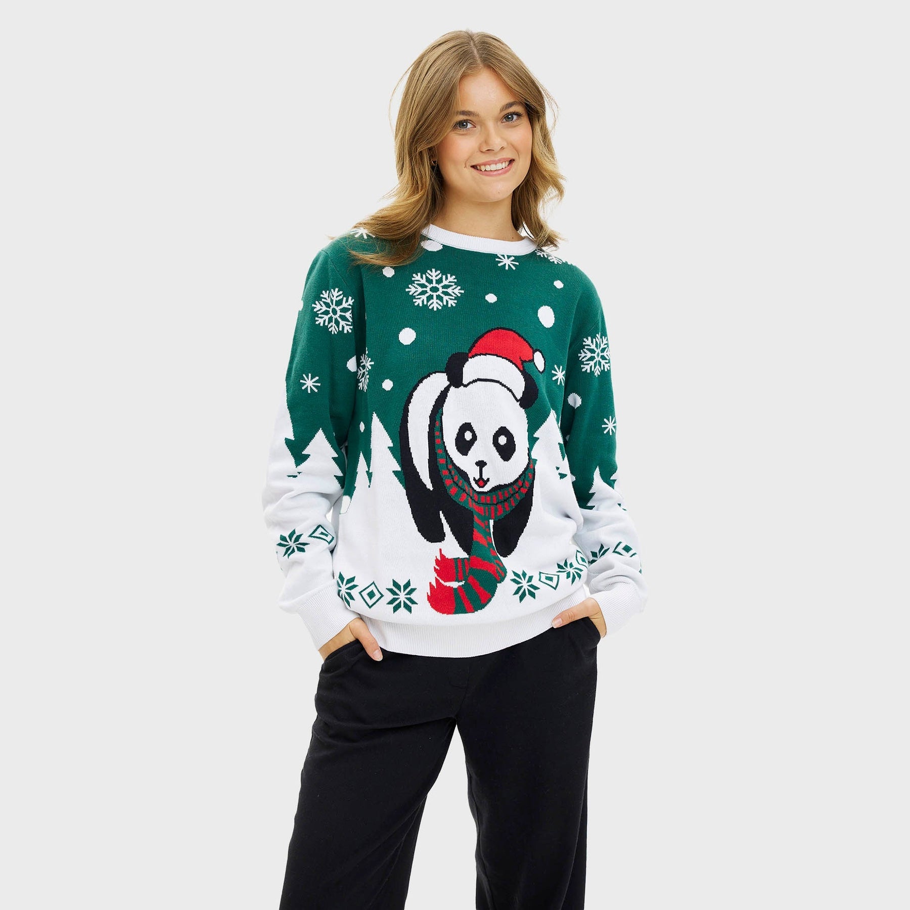 Panda Christmas Sweater – Women