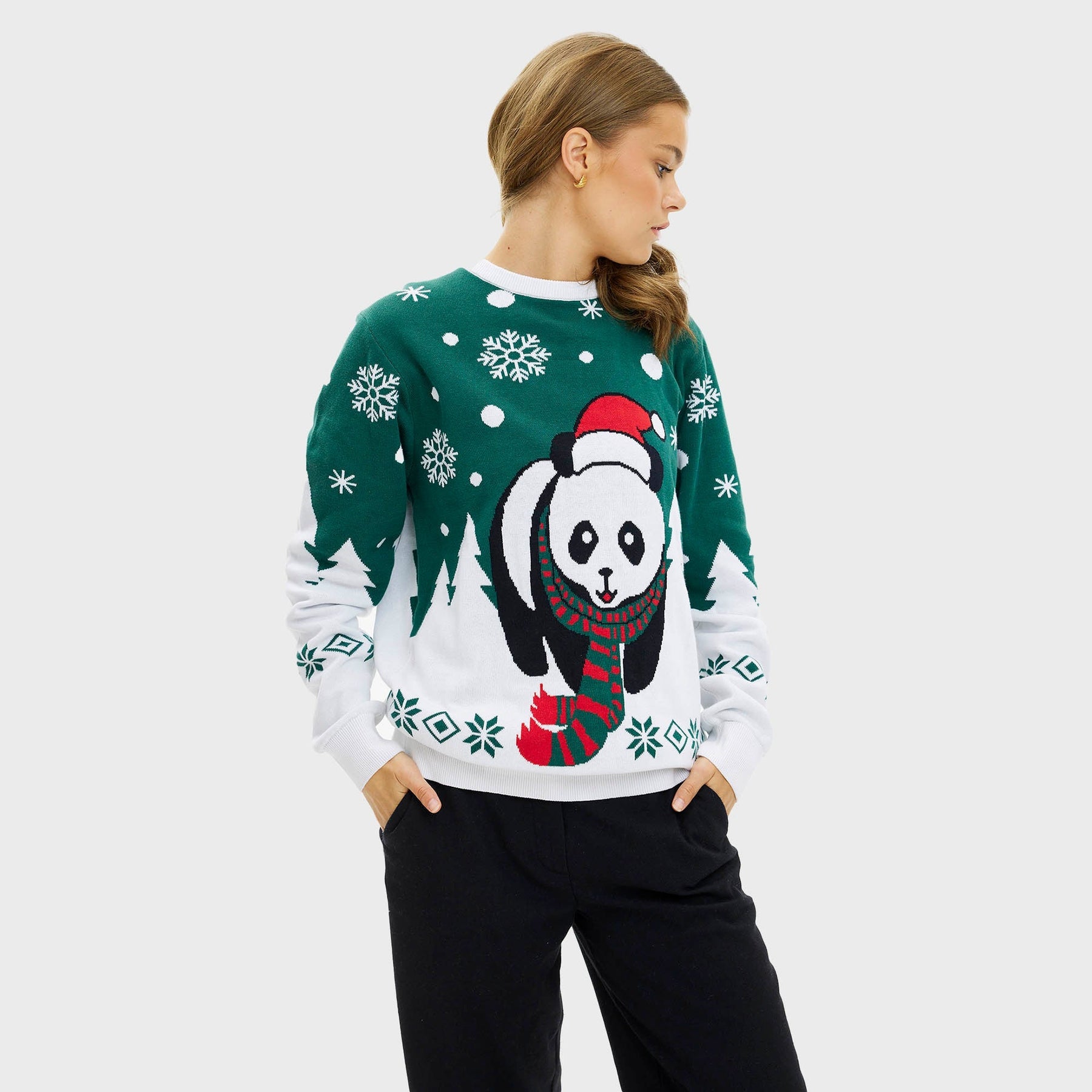 Panda Christmas Sweater – Women