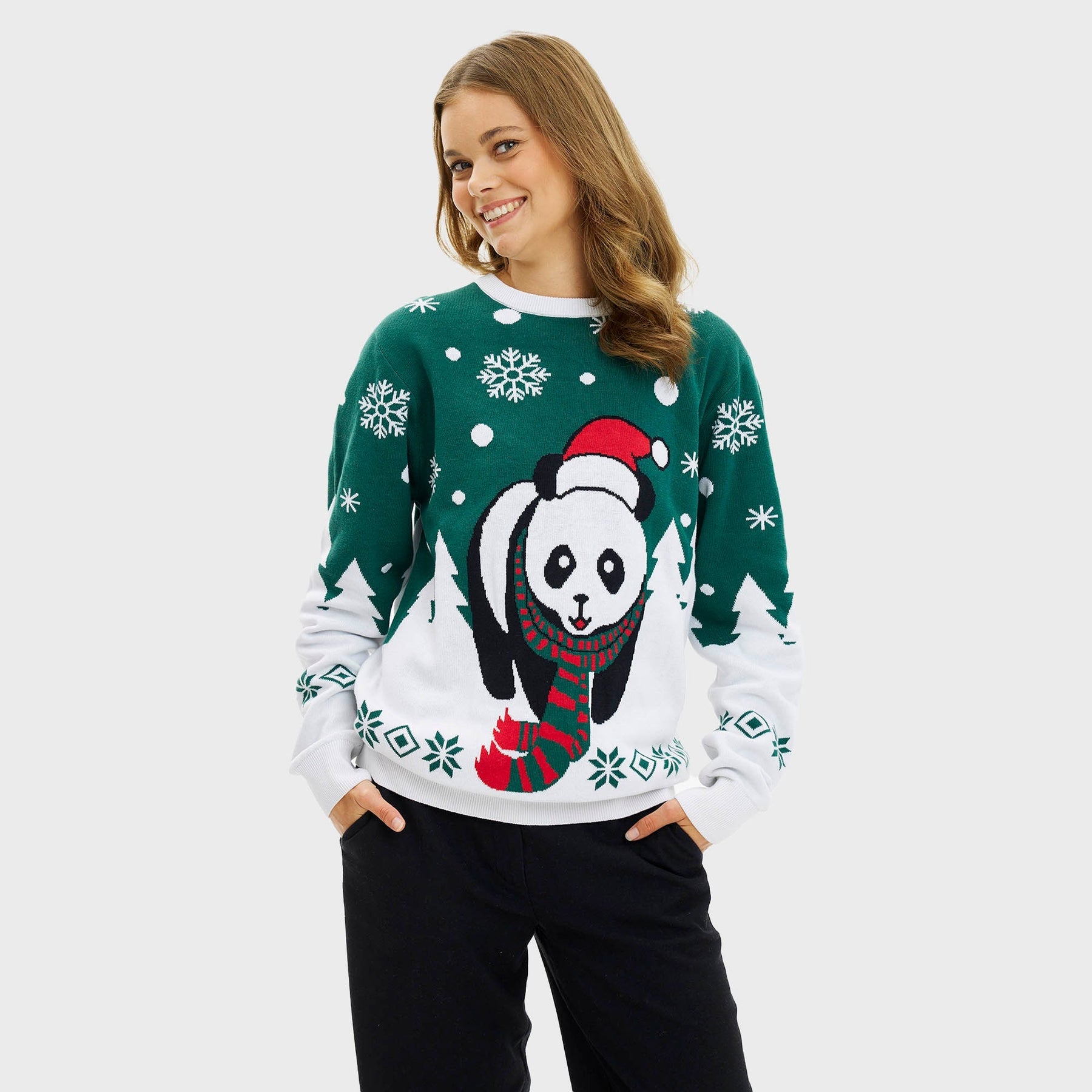 Panda Christmas Sweater – Women