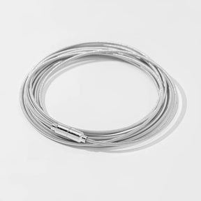 Pulseira corda de violão banhada em ródio branco