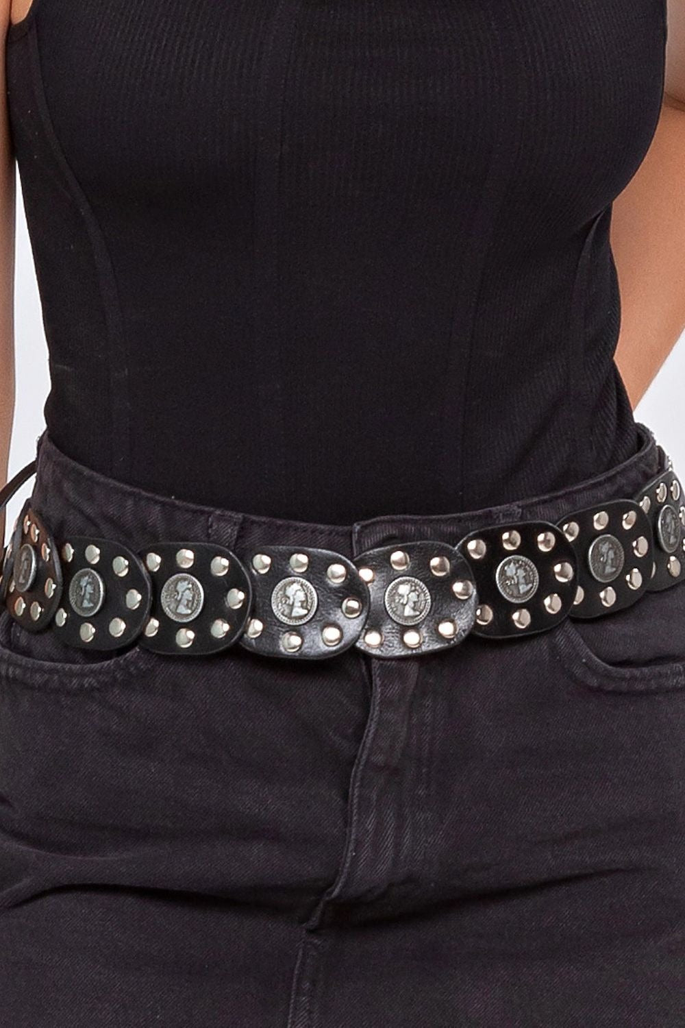 Cinto Boho Moedas Prata [AJUSTAVEL DO P AO G2]