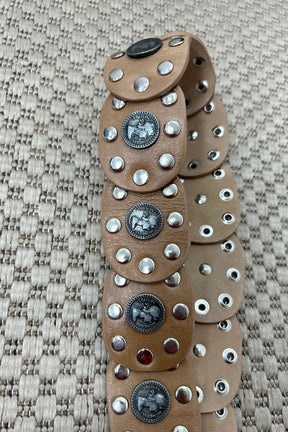 Cinto Boho Moedas Caramelo [AJUSTAVEL DO P AO G2]