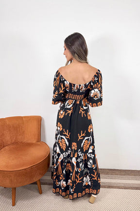 Vestido Liana Manga Curta