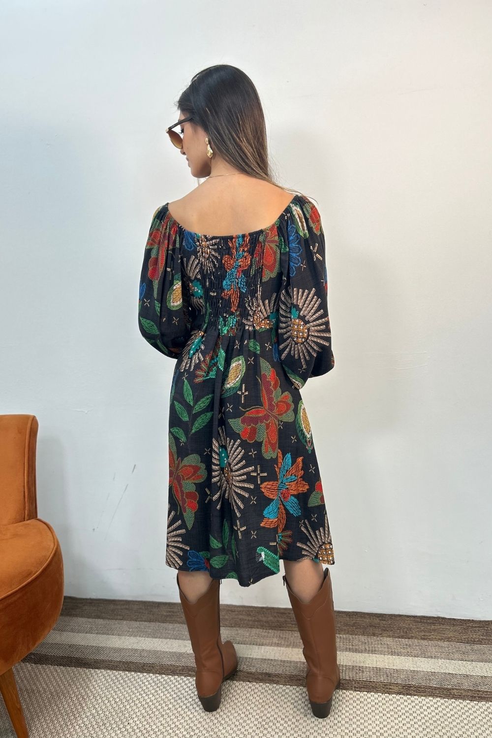 Vestido Carla Manga Longa