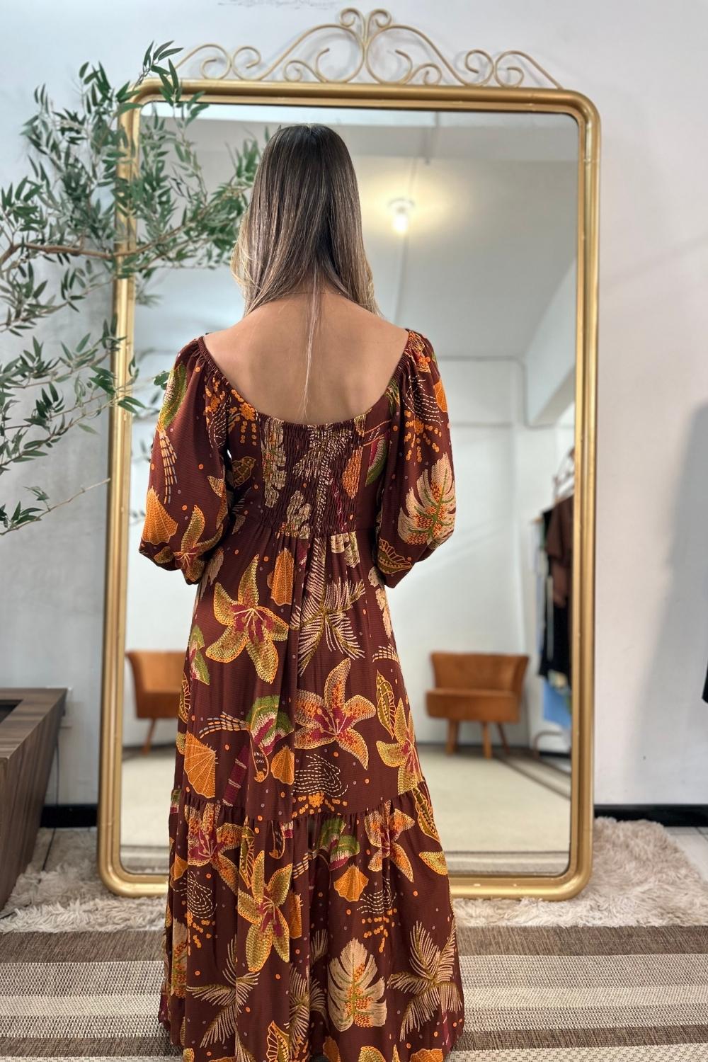 Vestido Carla Manga Longa Linha GOLDN [EDIÇÃO LIMITADA]