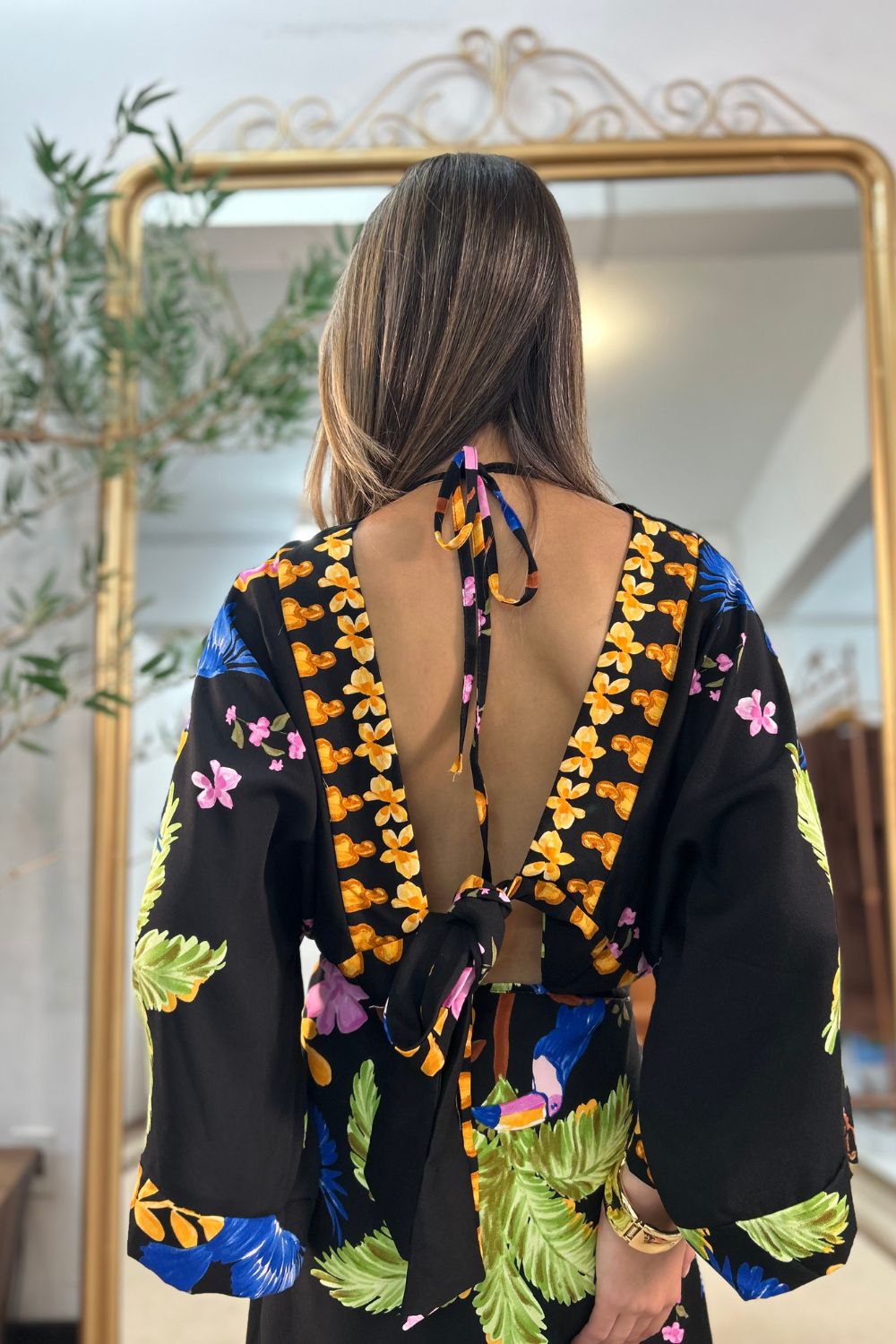 Vestido Celena Manga Longa