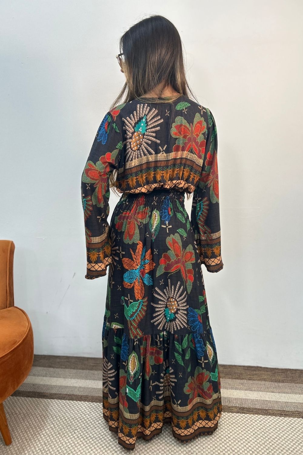 Vestido Lana Manga Longa